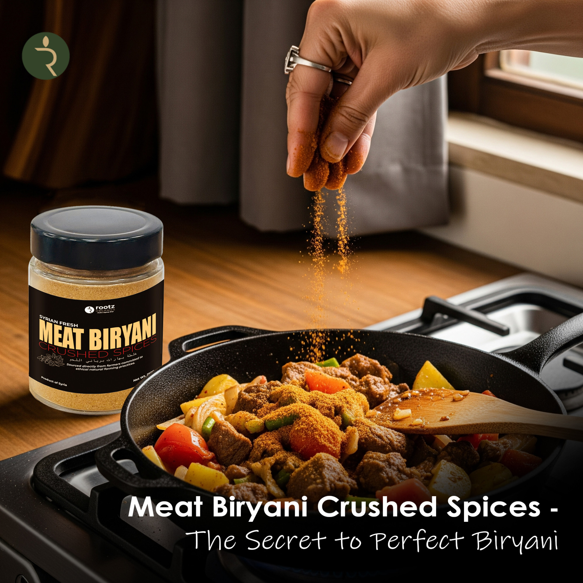 Premium Meat Biryani Spice Mix (Syrian) – Fresh Crushed 9 Spices 250g UAE