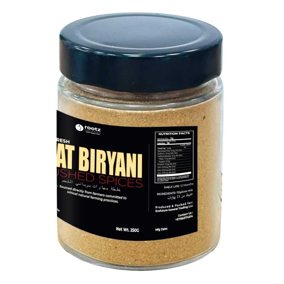 Premium Meat Biryani Spice Mix (Syrian) – Fresh Crushed 9 Spices 250g UAE