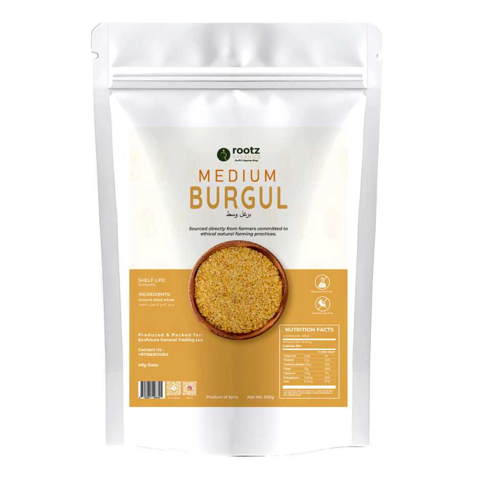Premium Medium Burgul Wheat 500g – Cracked Wheat for Pilafs, Salads & Middle Eastern Cooking