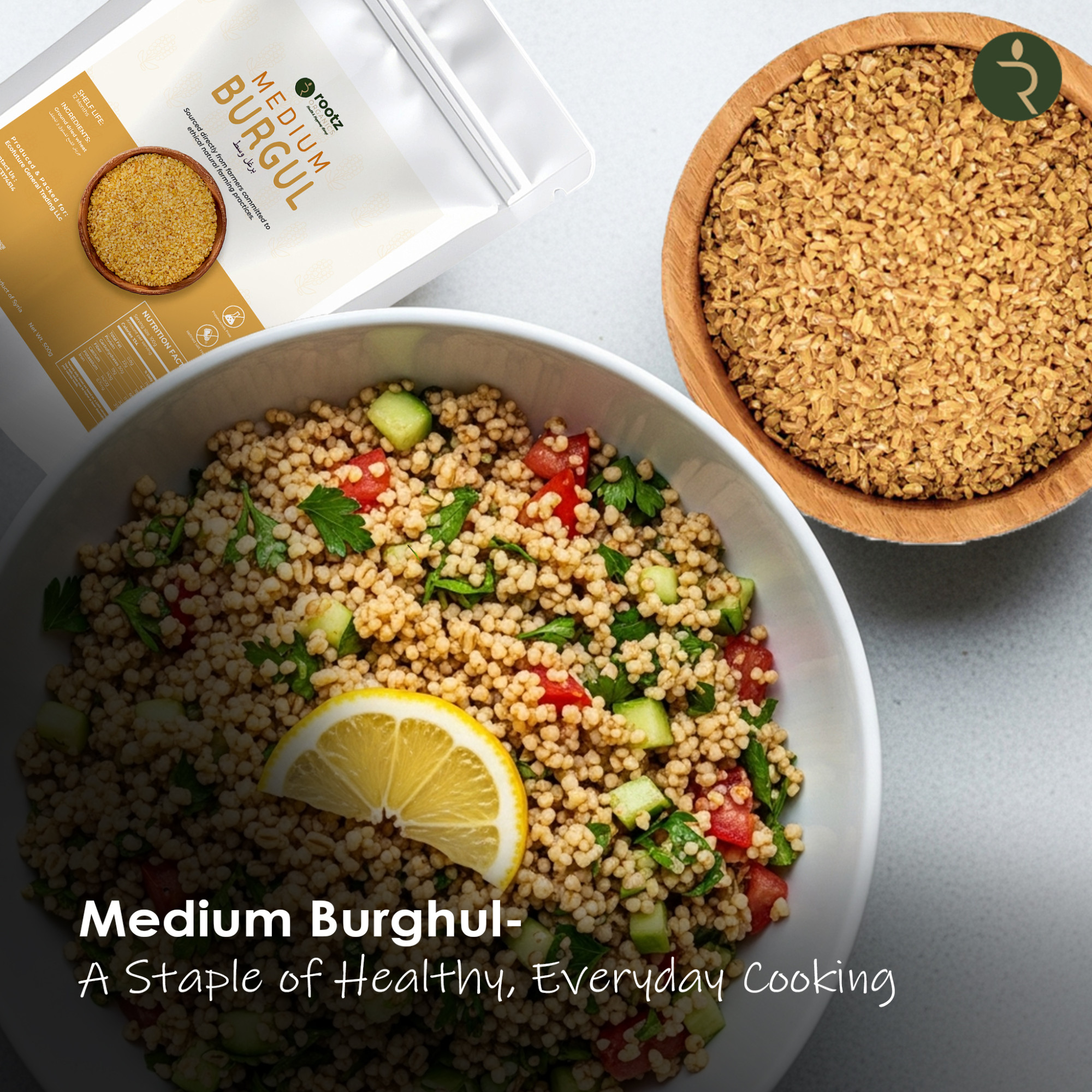 Premium Medium Burgul Wheat 500g – Cracked Wheat for Pilafs, Salads & Middle Eastern Cooking