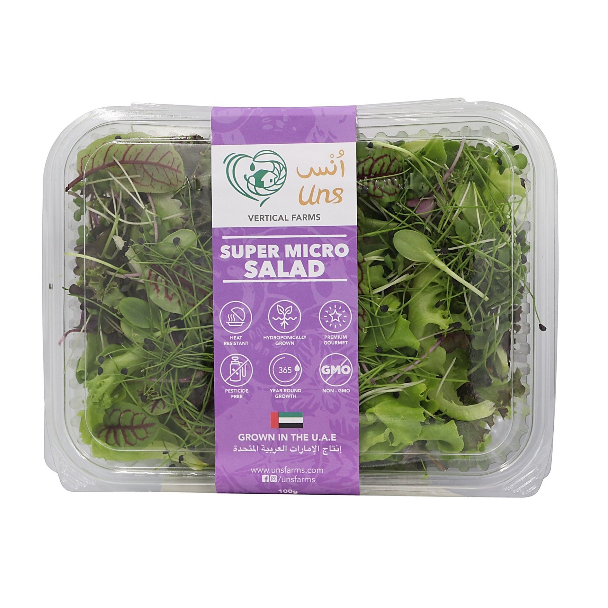 Super Micro Salad 100gm , Pack of - 3 by Rootz Organics