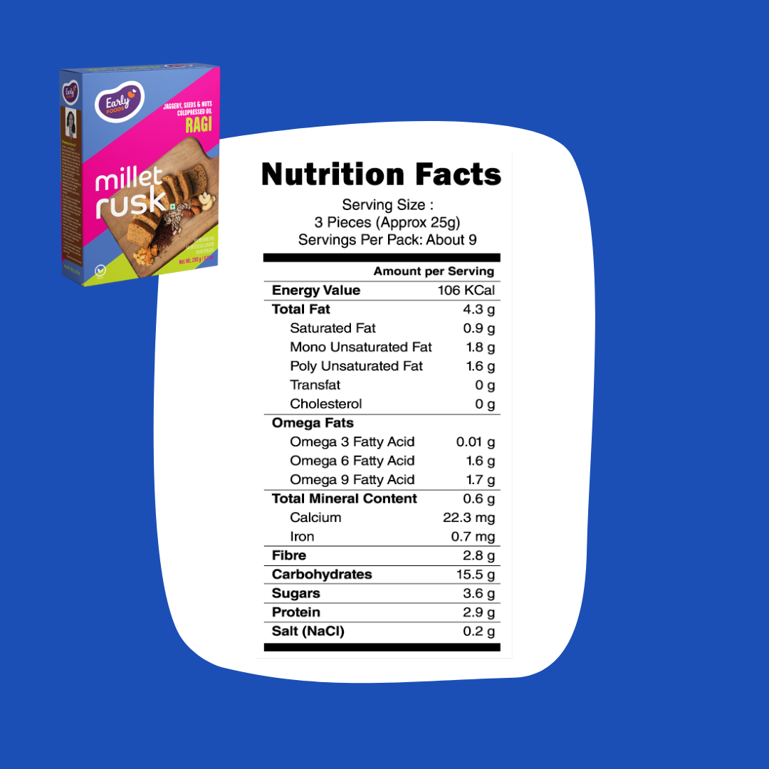Early Foods-Multigrain Millet Rusk 270g