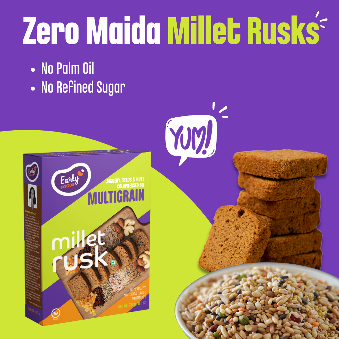 Early Foods-Multigrain Millet Rusk 270g