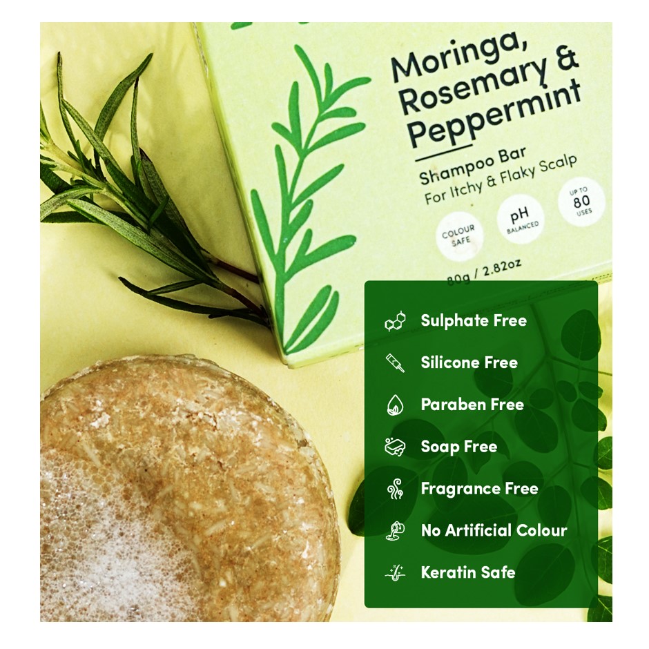 Moringa, Rosemary & Peppermint Shampoo Bar