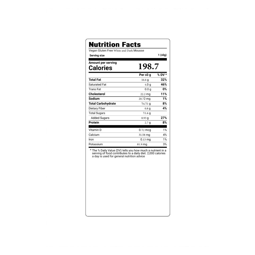 Mousse Cake White & Dark - 60g