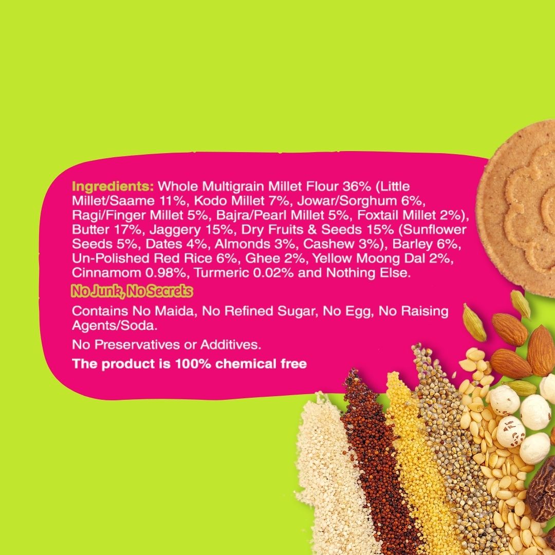 Early Foods-Multi-grain Millet Jaggery Cookies 150g