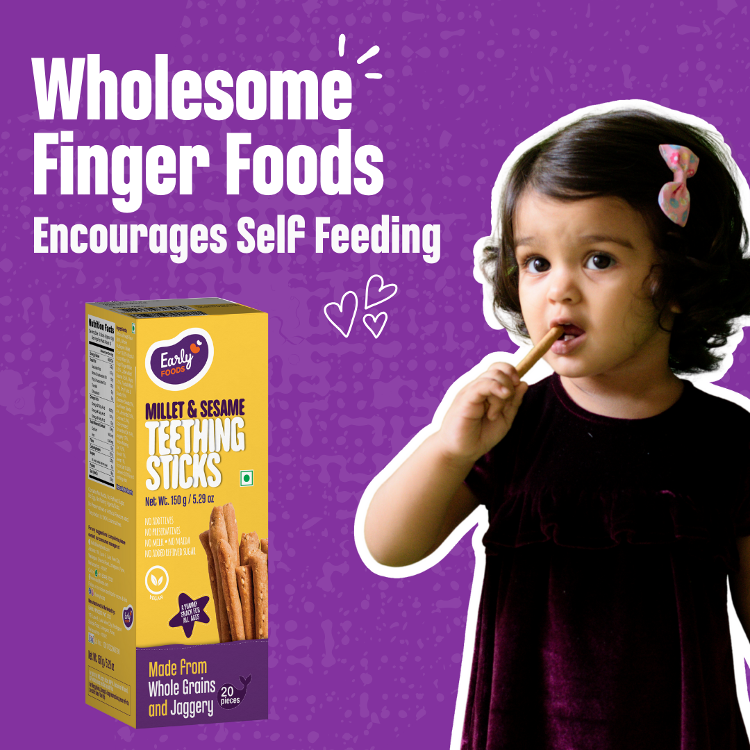 Early Foods-Millet & Sesame Jaggery Teething Sticks 150g