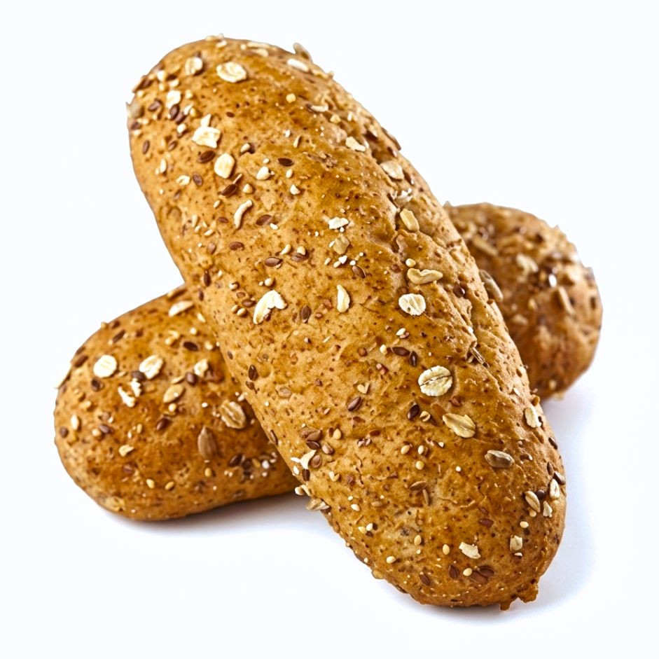 Rootz Organics Multigrain Long Sandwich Buns (Pack of 6) — Freshly Baked, Pack of 6