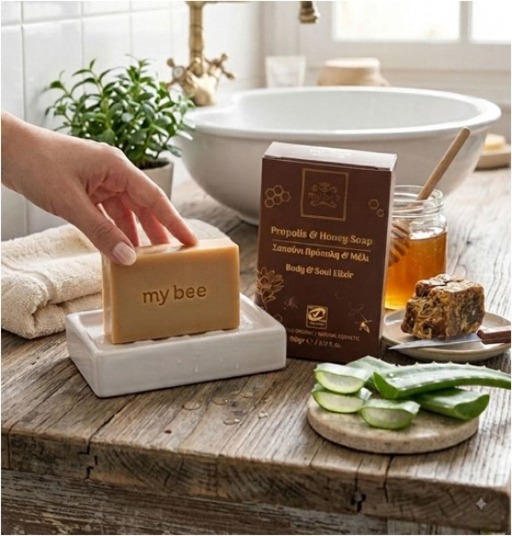 Image of Mybee Soap With Propolis and Honey Soap 90g