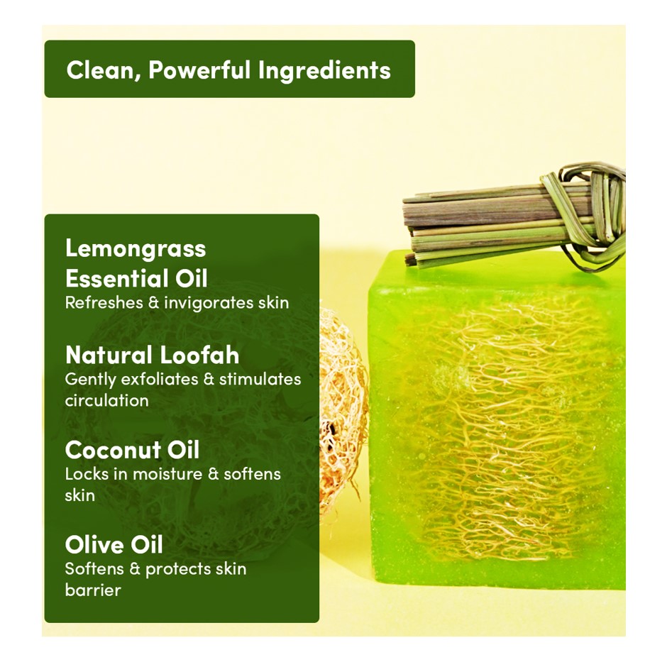 Natural Loofah in Lemongrass Oil Soap