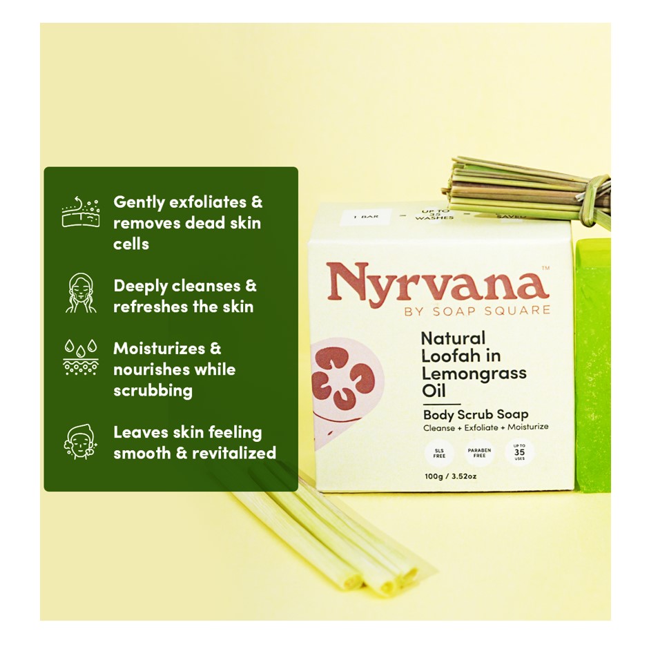 Natural Loofah in Lemongrass Oil Soap