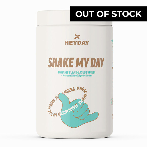 Image of Heyday Shake My Day Natural Plant-Based Organic Protein Powder (800g) | Mocha Flavor