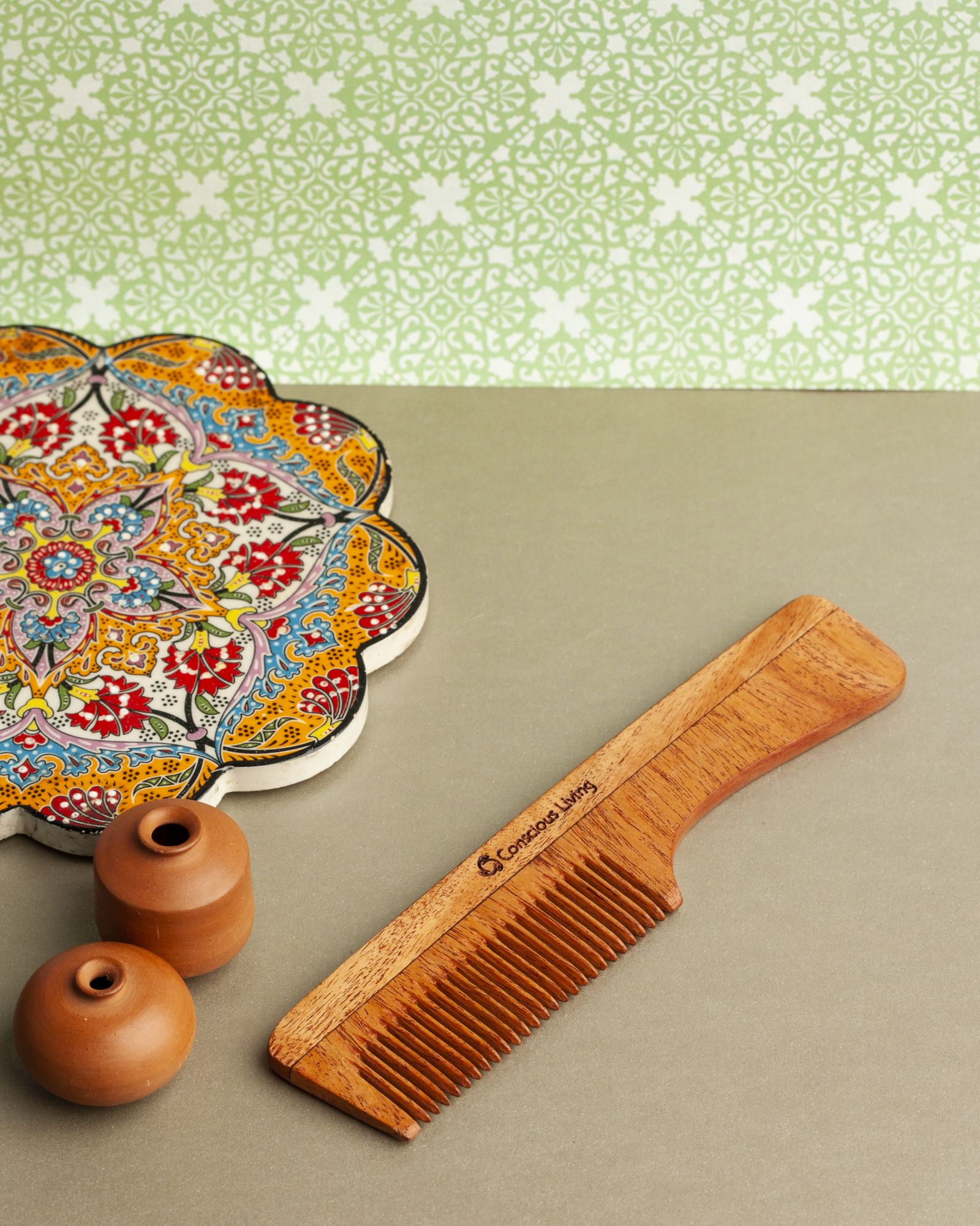 Neem wood comb.