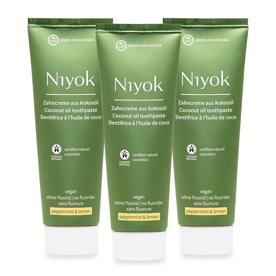 Toothpaste Coconut Oil - Peppermint And Lemon 3 x 75ml (Pack of 3)
