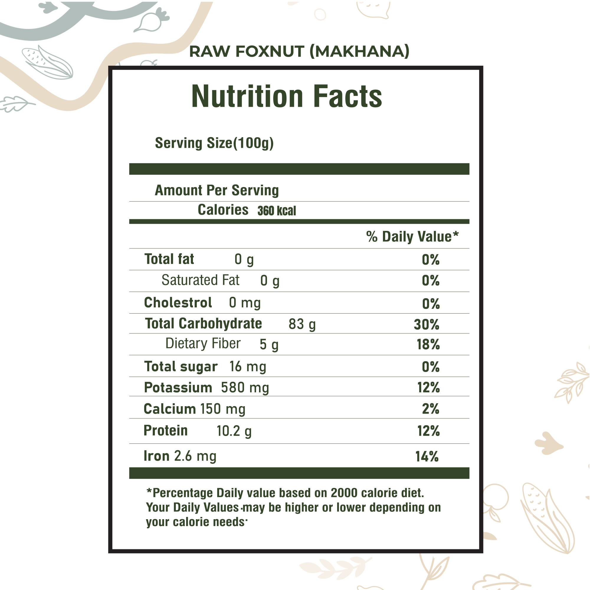 Makhana (Fox Nuts) - 100 GM