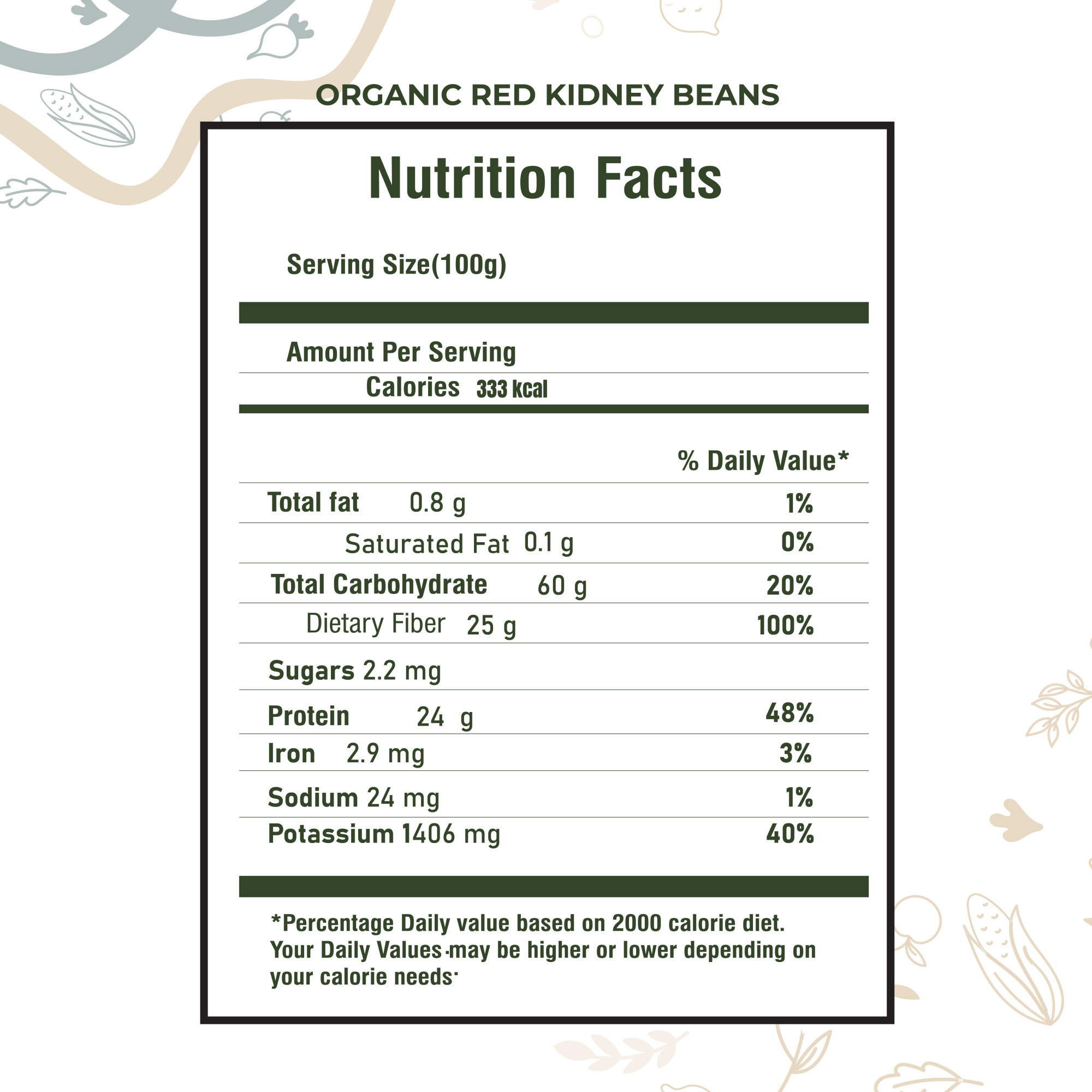 Organic Rajma Jammu (Kidney beans) 1kg