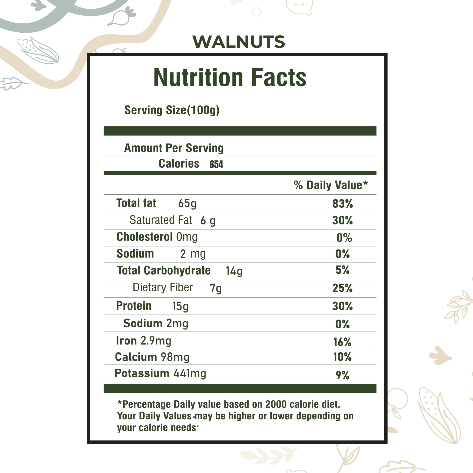 Organic Walnut (dryfruit) 500g