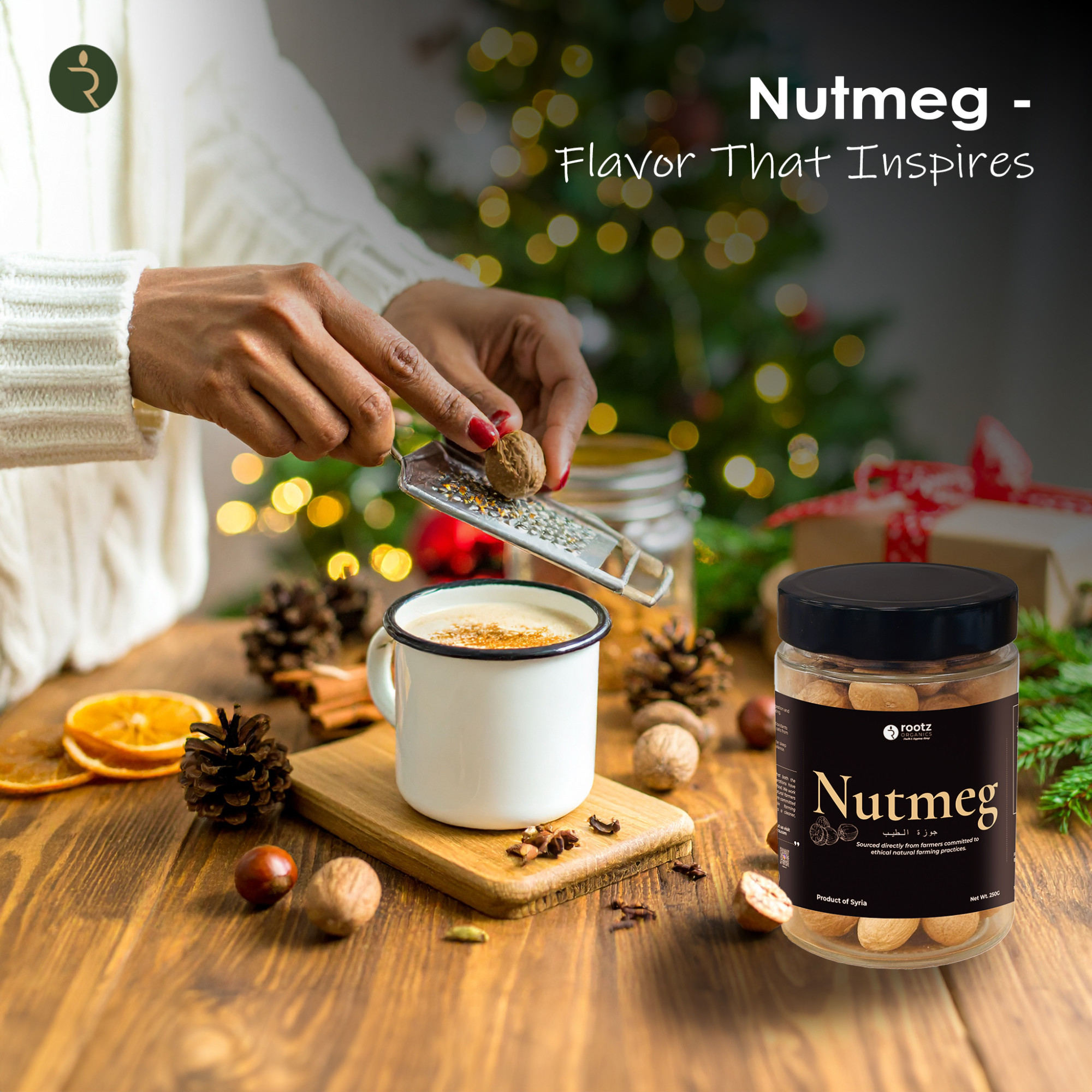 Premium Whole Nutmeg 250g (جوزة الطيب كاملة) – Natural Aromatic Spice UAE