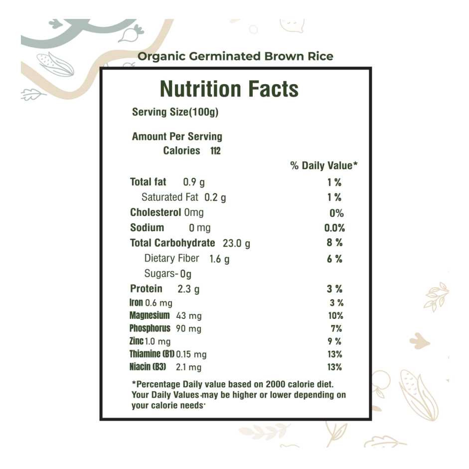 Organic Germinated Brown Rice (Short Grain) 3kg Bulk
