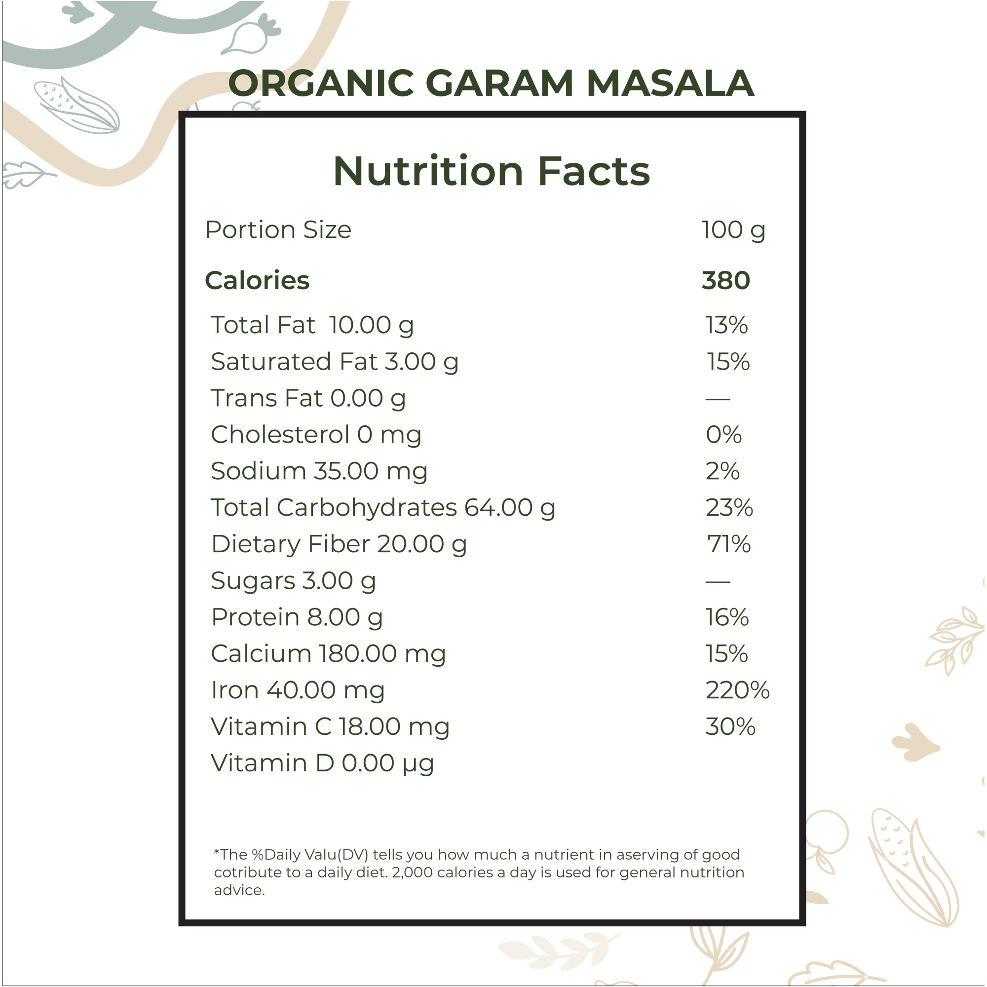 Organic Garam Masala 250g