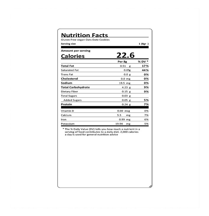 Cookies with Oats&Date 15x8g