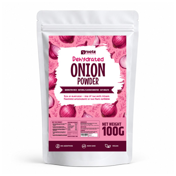 Image of Onion Powder — Dehydrated · 100g | No Salt Added | Quercetin Antioxidant | Gut-Friendly | Rootz Organics UAE