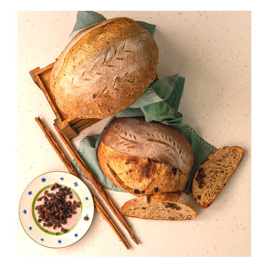 Organic Cinnamon & Raisin Sourdough Bread 950g