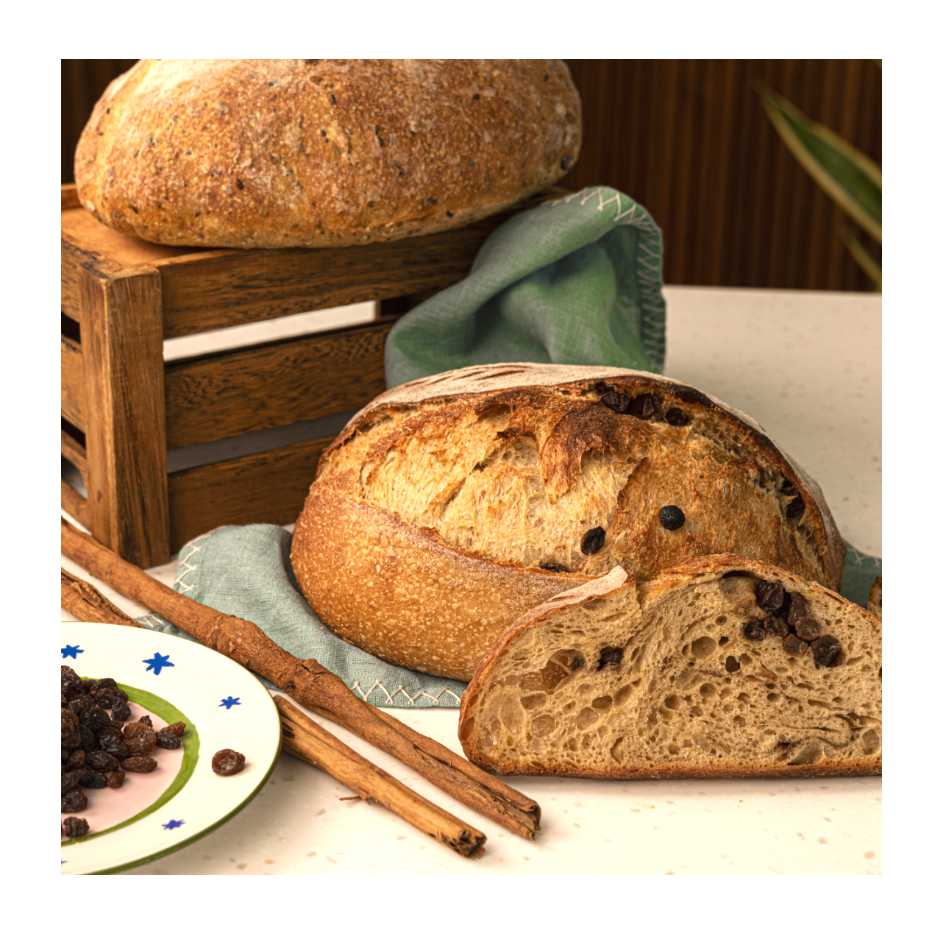 Organic Cinnamon & Raisin Sourdough Bread 950g
