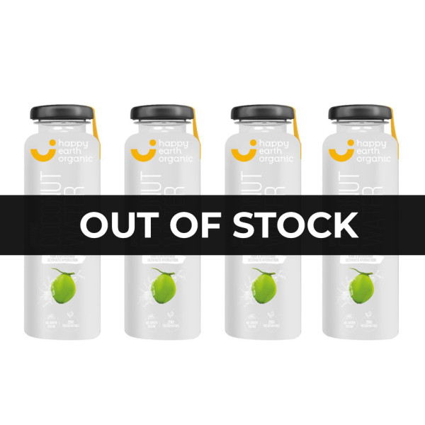 Image of Organic Coconut Water - Glass Bottle -350ml-pack of 4