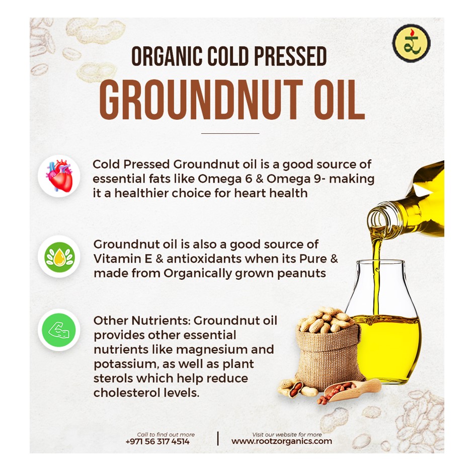 Organic Cold Pressed Groundnut Oil - 1lt