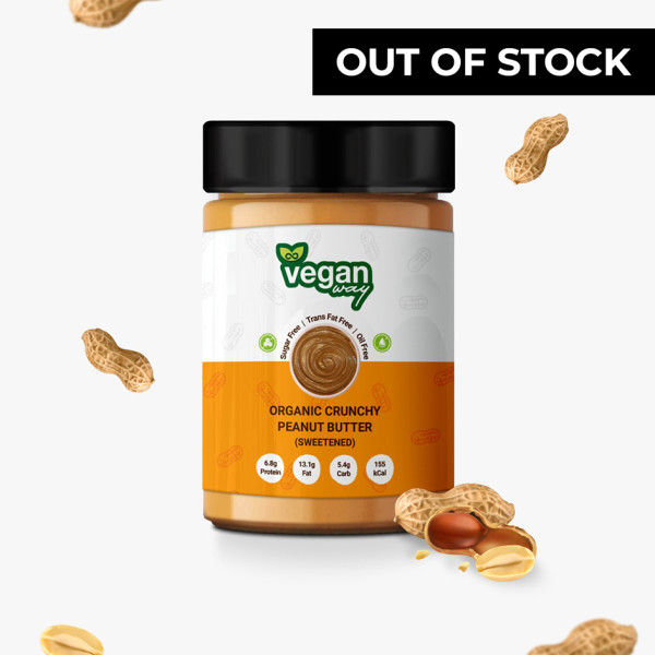Image of Organic Peanut Butter Crunchy Sweetened by Rootz Organics  single pack 280g