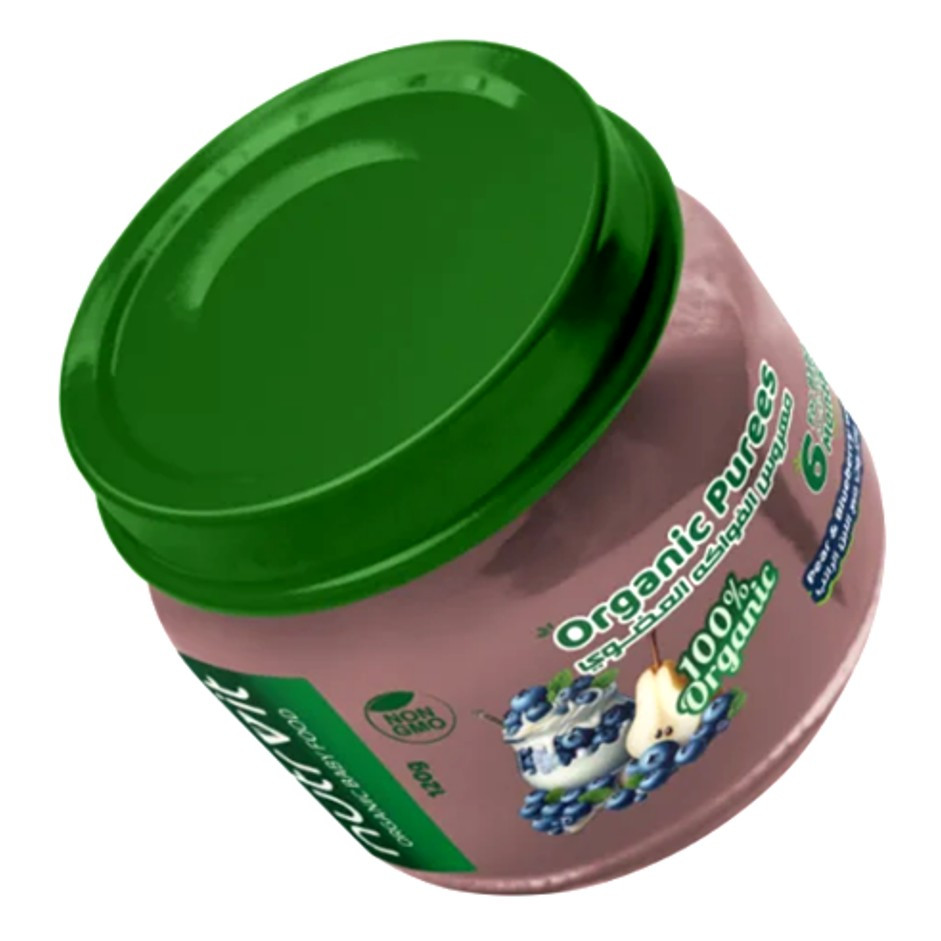 Organic  Pear And Blueberry With Curd, 120gm