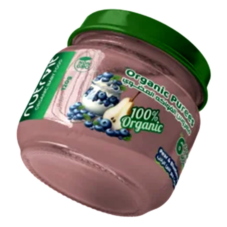 Organic  Pear And Blueberry With Curd, 120gm