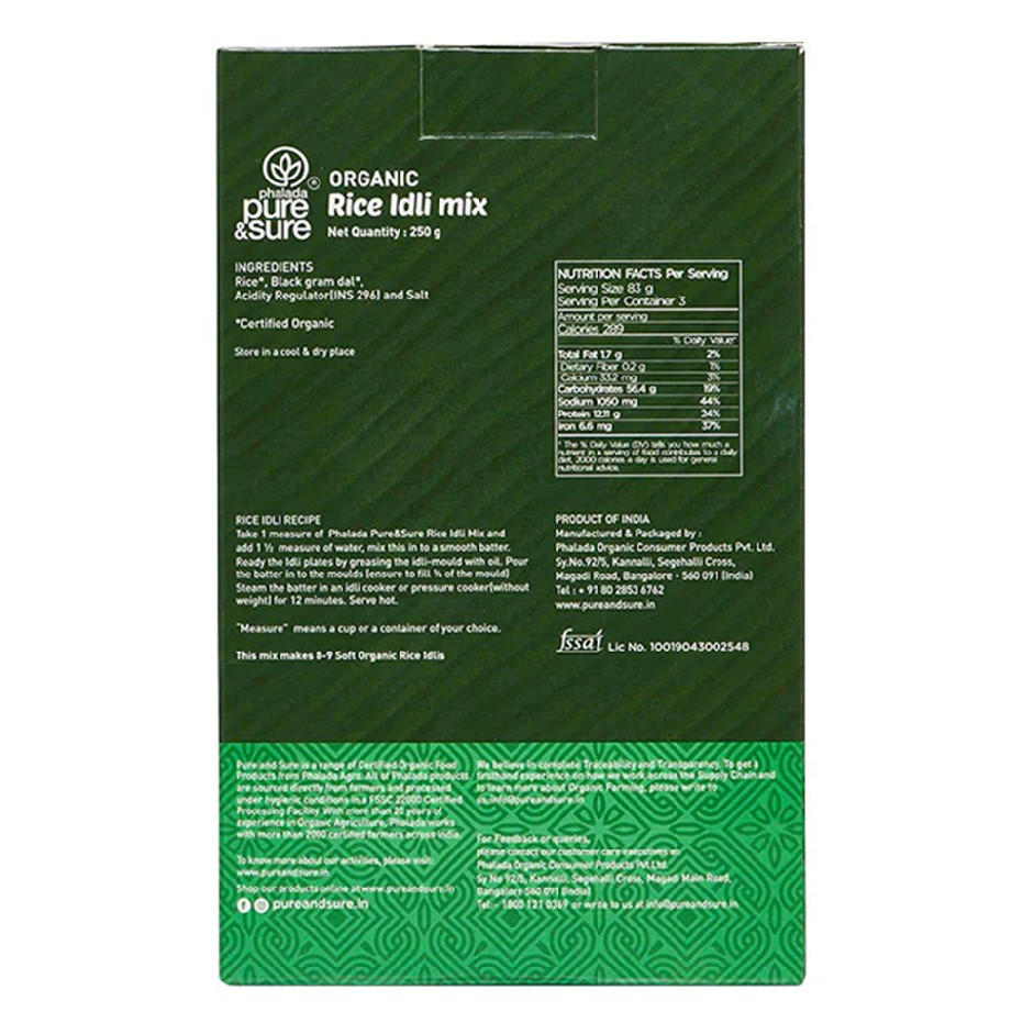 Organic Rice Idly Mix 250g