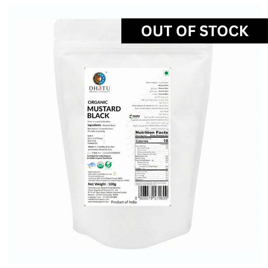 Organic Mustard Black 100g by Rootz Organics