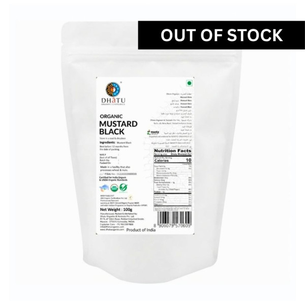 Image of Organic Mustard Black 100g by Rootz Organics