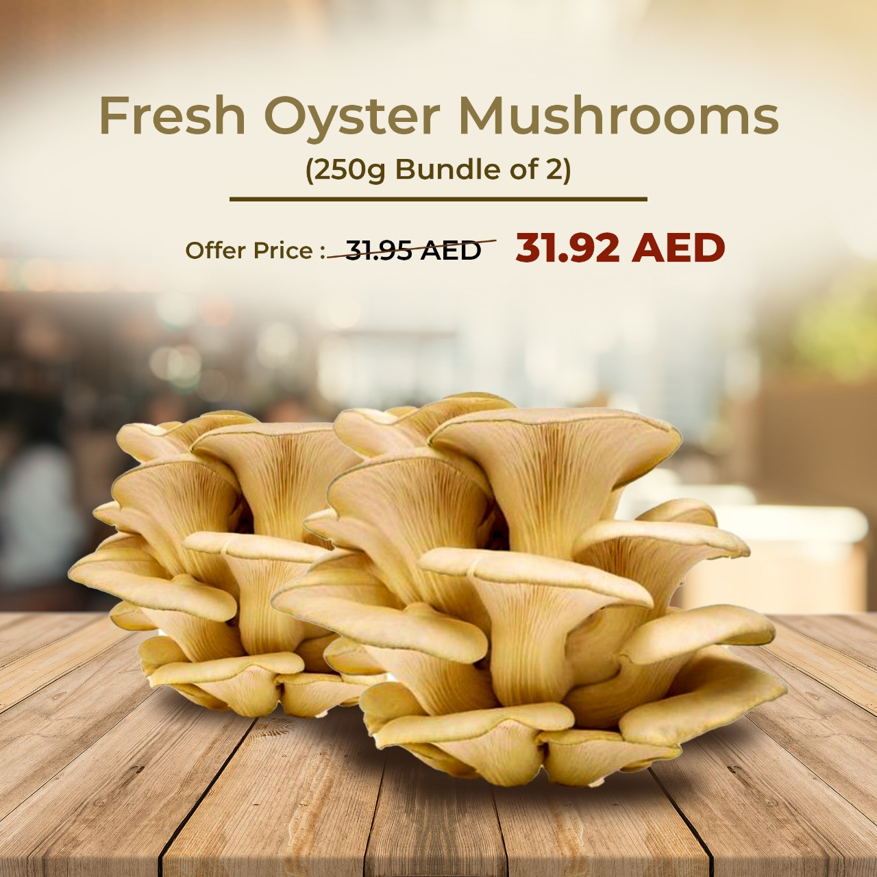 Fresh Oyster mushroom 200gm - pack of 2