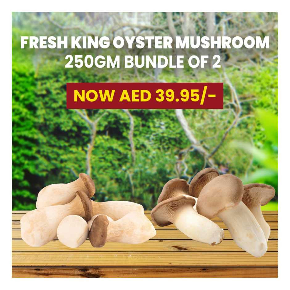 Fresh king oyster mushroom 200gm pack of 2