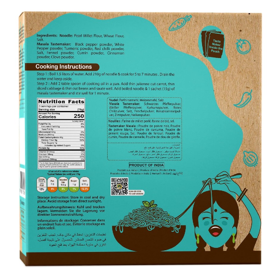 Pearl Millet Noodle - Kambu- 210 g