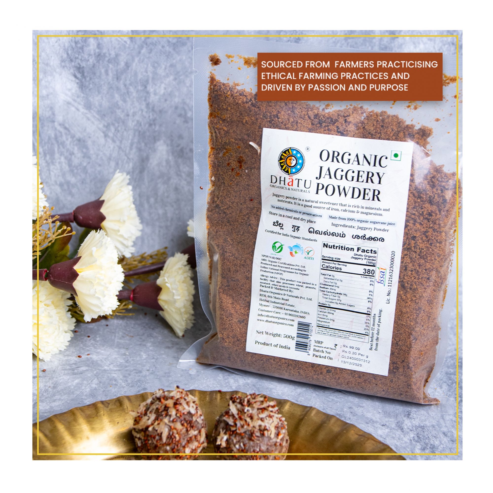 Organic Jaggery Powder 500g