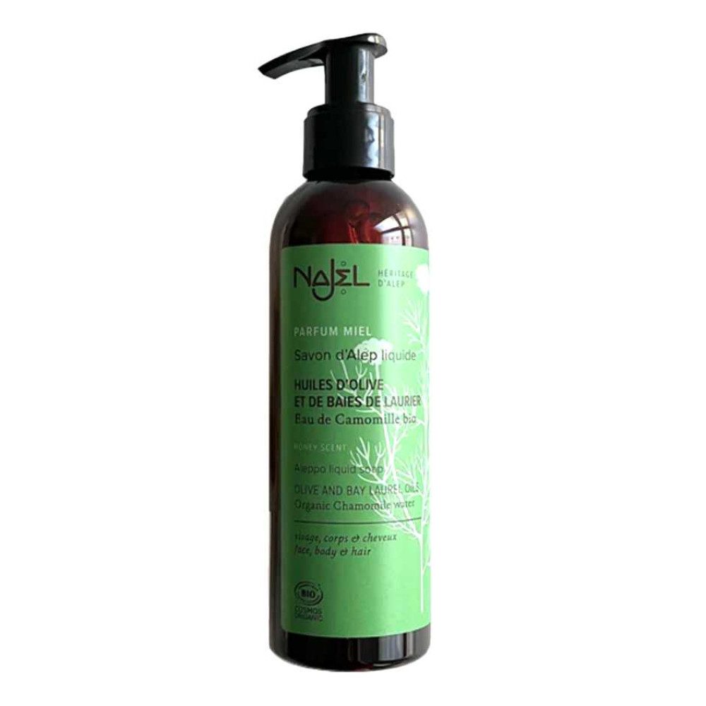 Organic Aleppo Liquid Soap Honey Scent 200 ml