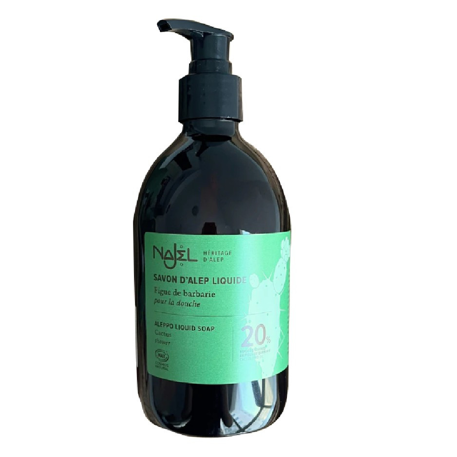 Organic Aleppo Liquid Soap Cactus Seeds Oil 20% 500 ml
