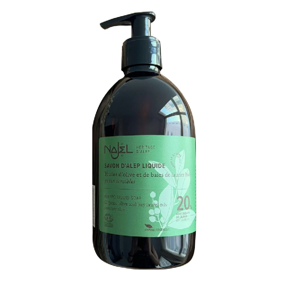 Organic Aleppo Liquid Soap Organic Olive & BLO 20% 500 ml
