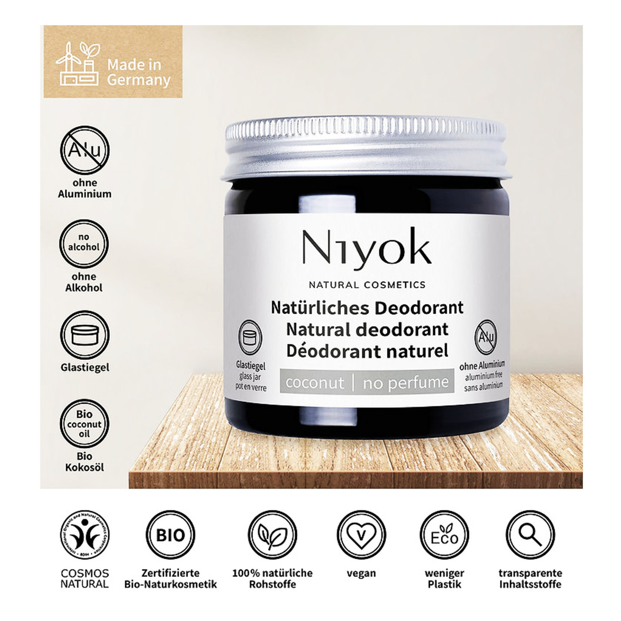 Deo Cream - Coconut no perfume 40ml