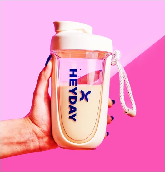Heyday Shake My Day Protein Shaker Bottle | WHITE