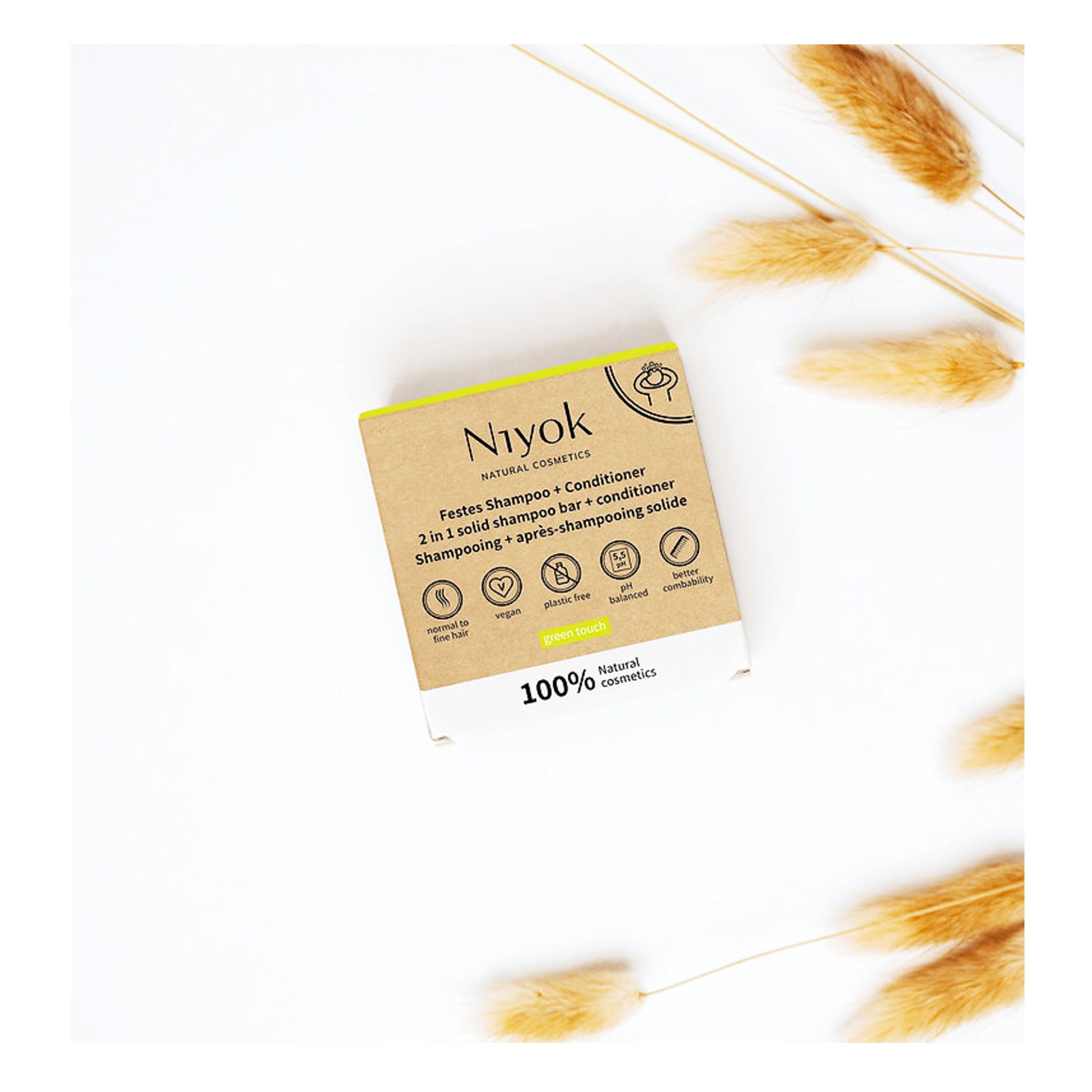 2 In 1 Shampoo Bar - Conditioner - Green Tough  80gr
