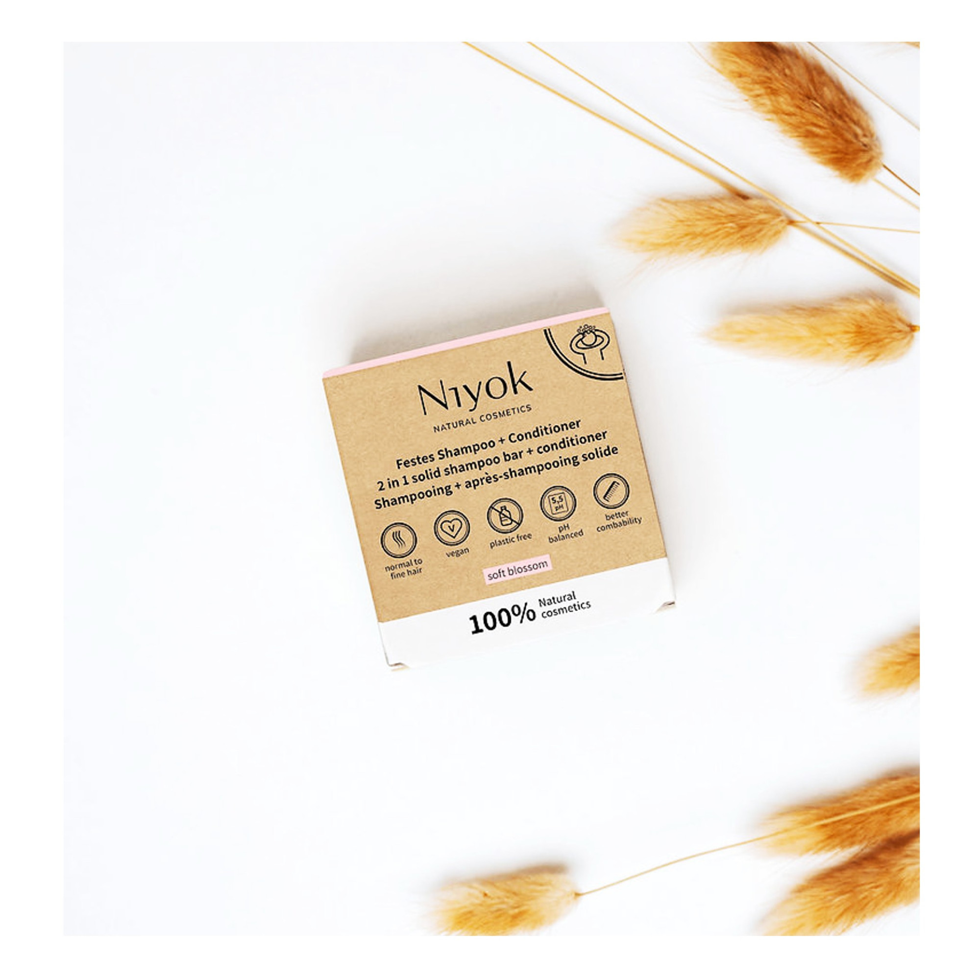 2 In 1 Shampoo Bar - Conditioner - Soft Blossom 80gr