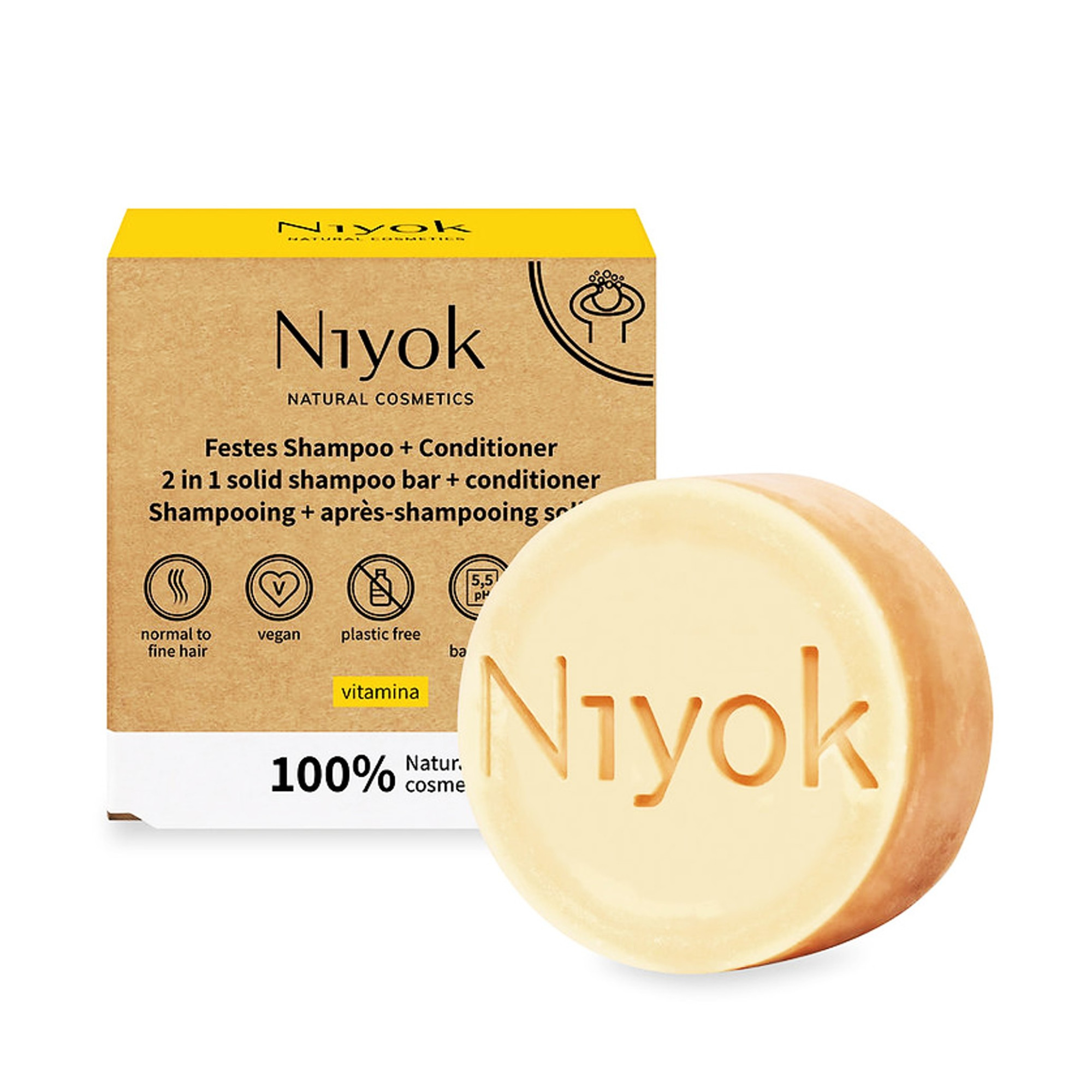 2 In 1 Shampoo Bar - Conditioner - Vitamina 80gr