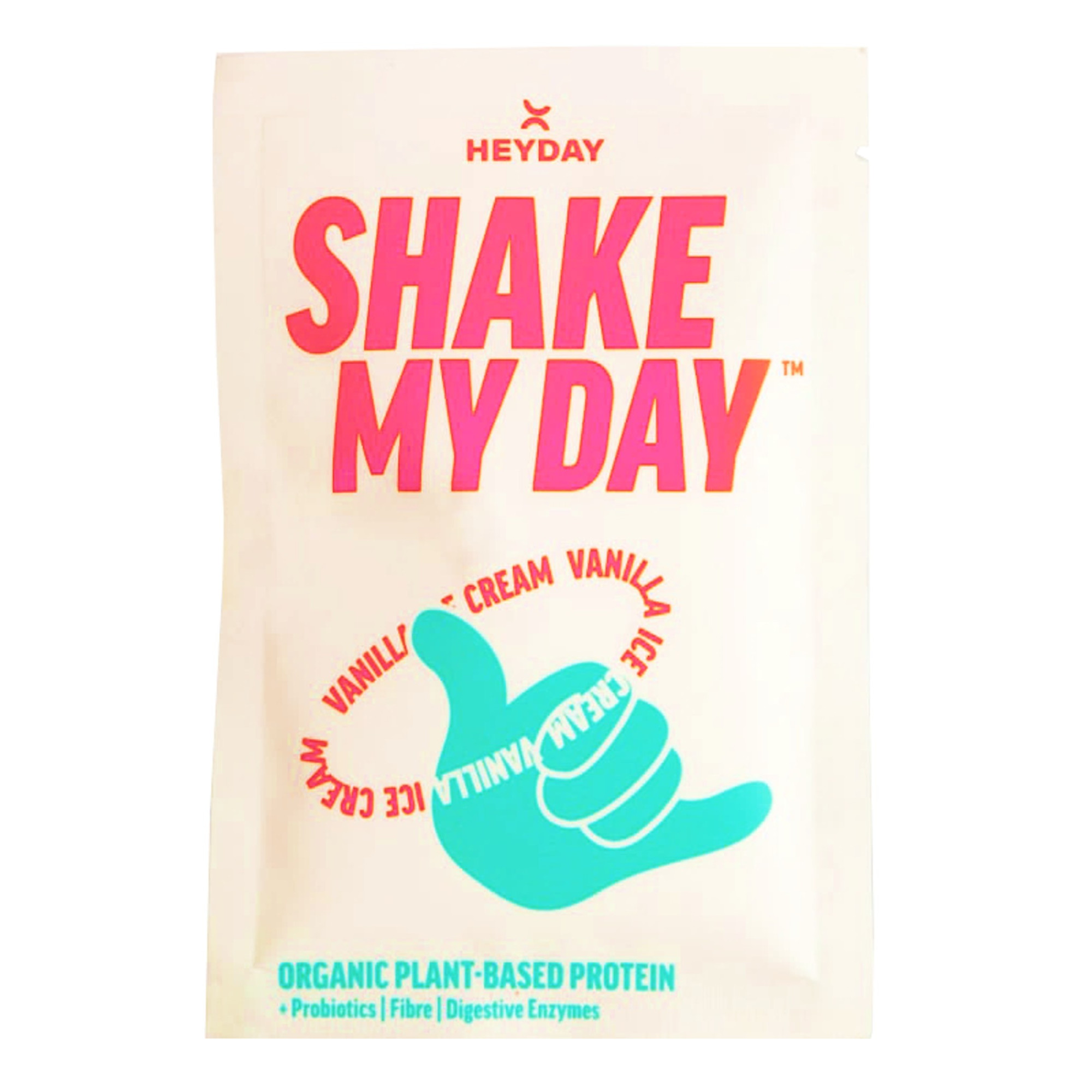 Heyday Shake My Day Organic Vanilla Flavour Plant-Based Protein Powder Single Sachets 40g