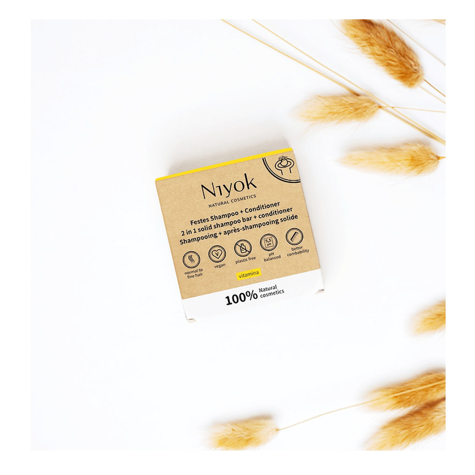 2 In 1 Shampoo Bar - Conditioner - Vitamina 80gr